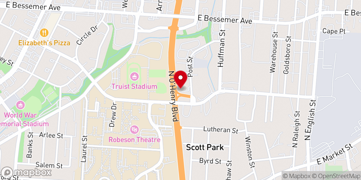 Map showing location of Rooted City Fellowship