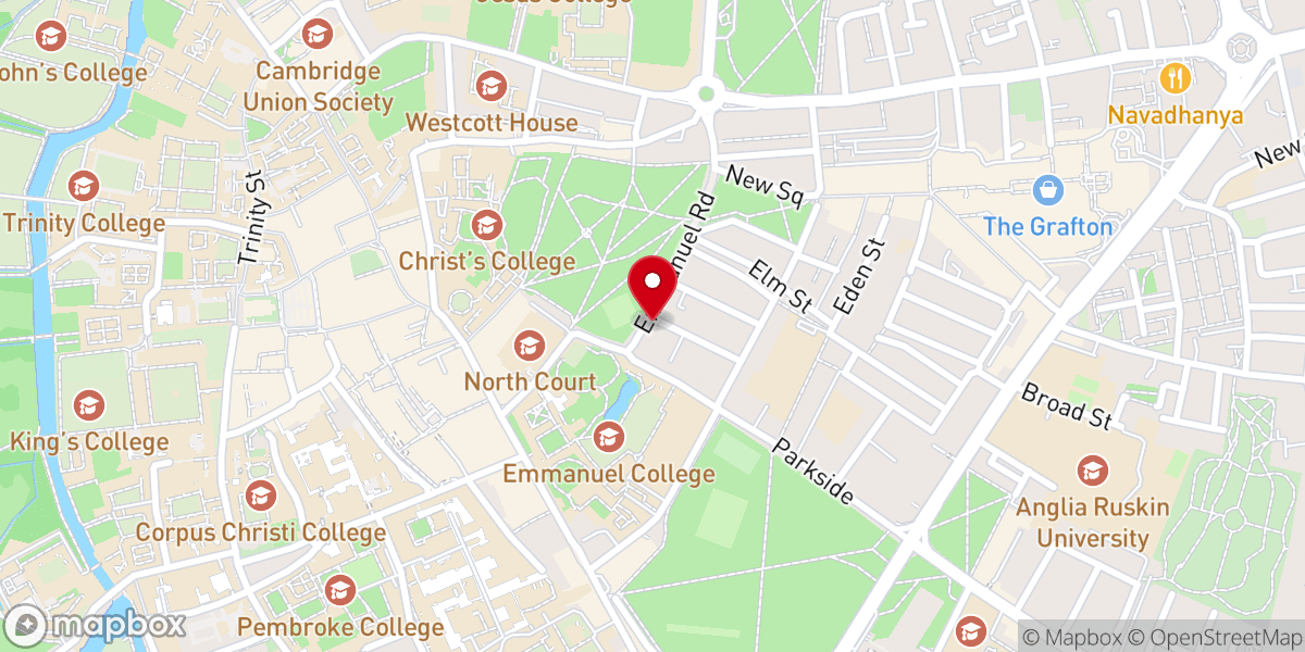 Map showing location of Unitarian Church