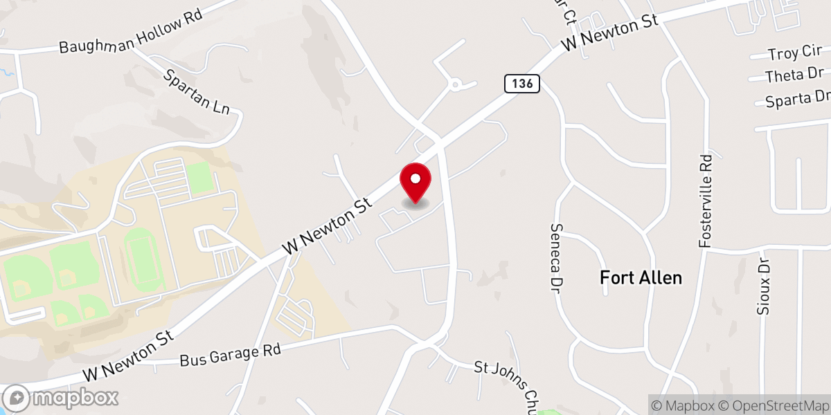Map showing location of Harrold Zion Lutheran Church