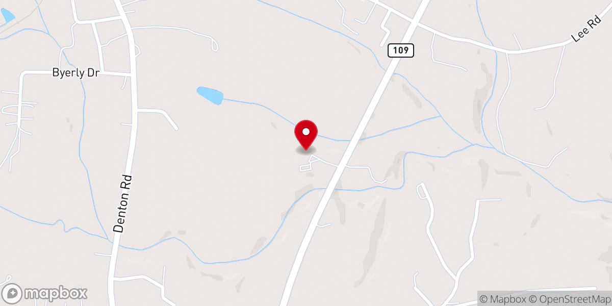 Map showing location of Love of God Baptist Church