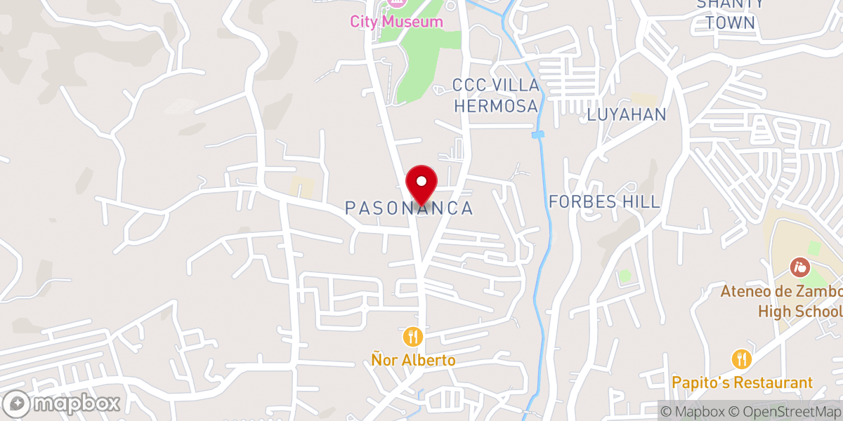 Map showing location of Solemnity of the Most Holy Trinity Parish - Pasonanca