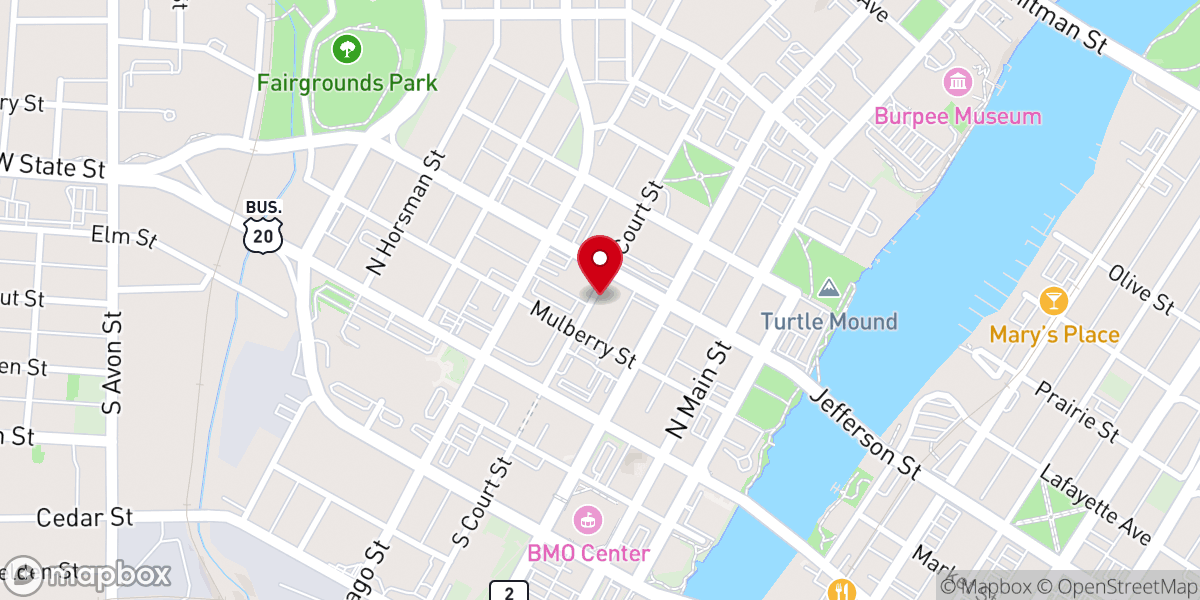Map showing location of Court Street United Methodist Church