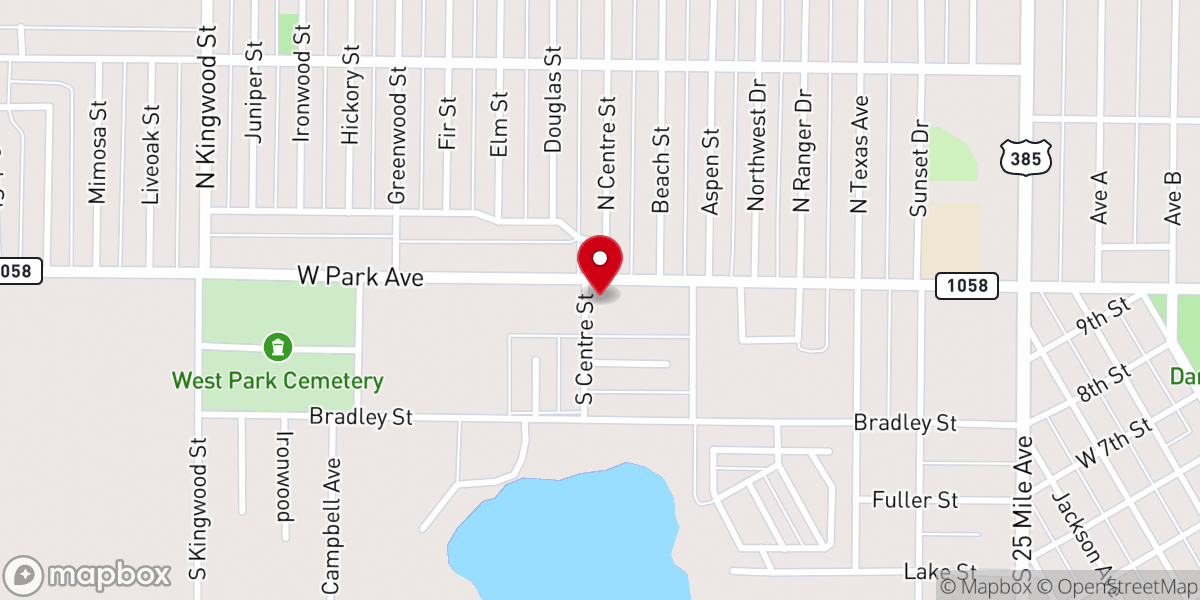 Map showing location of Seventh Day Adventist
