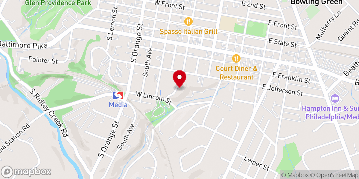 Map showing location of Media Church of Christ