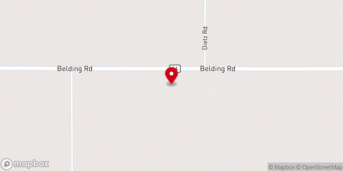 Map showing location of The Barn at Adams Acres