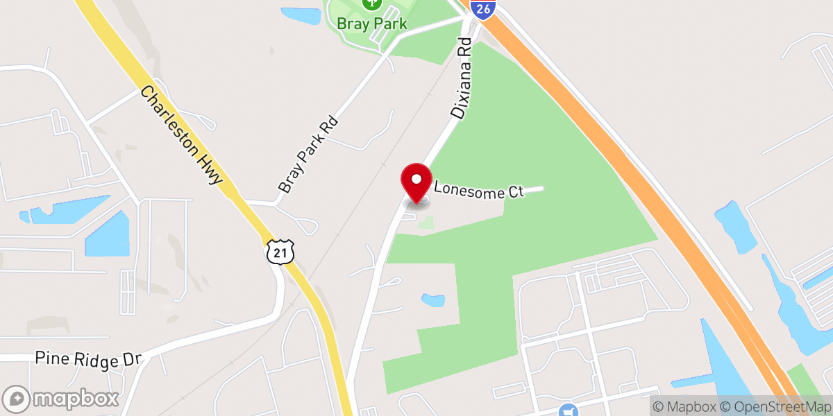 Map showing location of Grace Chapel Church