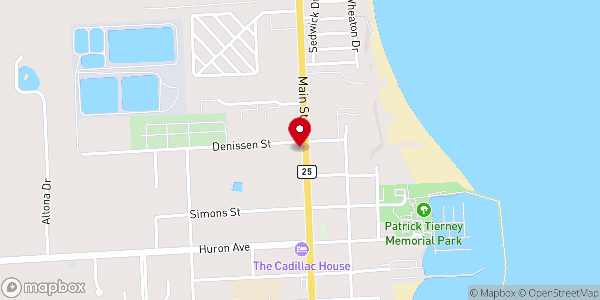 Map showing location of St. Denis Catholic Church- Ave Maria Parish