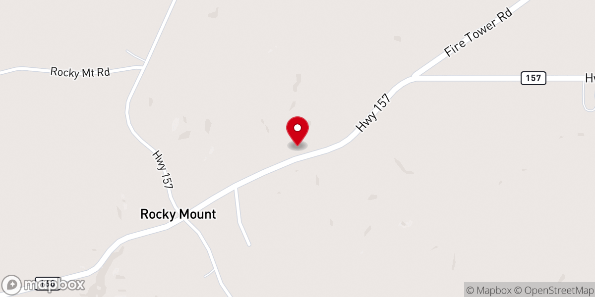 Map showing location of New Bethel Church