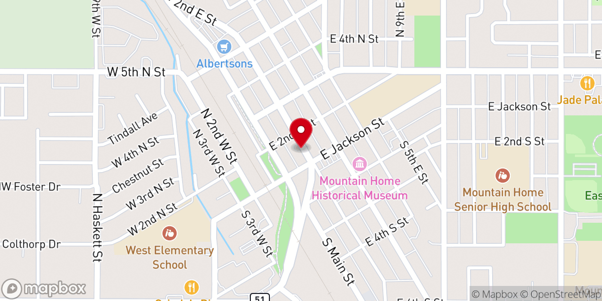 Map showing location of Mi Casa