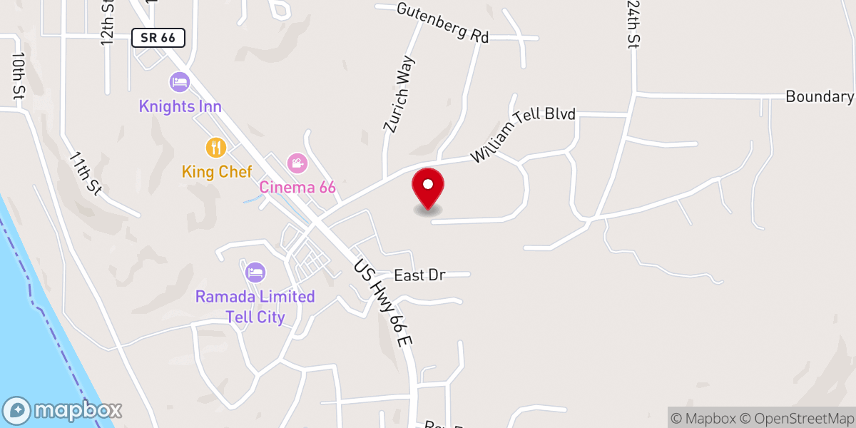 Map showing location of Nazarene Church