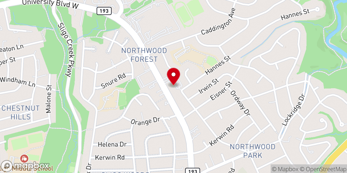 Map showing location of Covenant Community Baptist Church