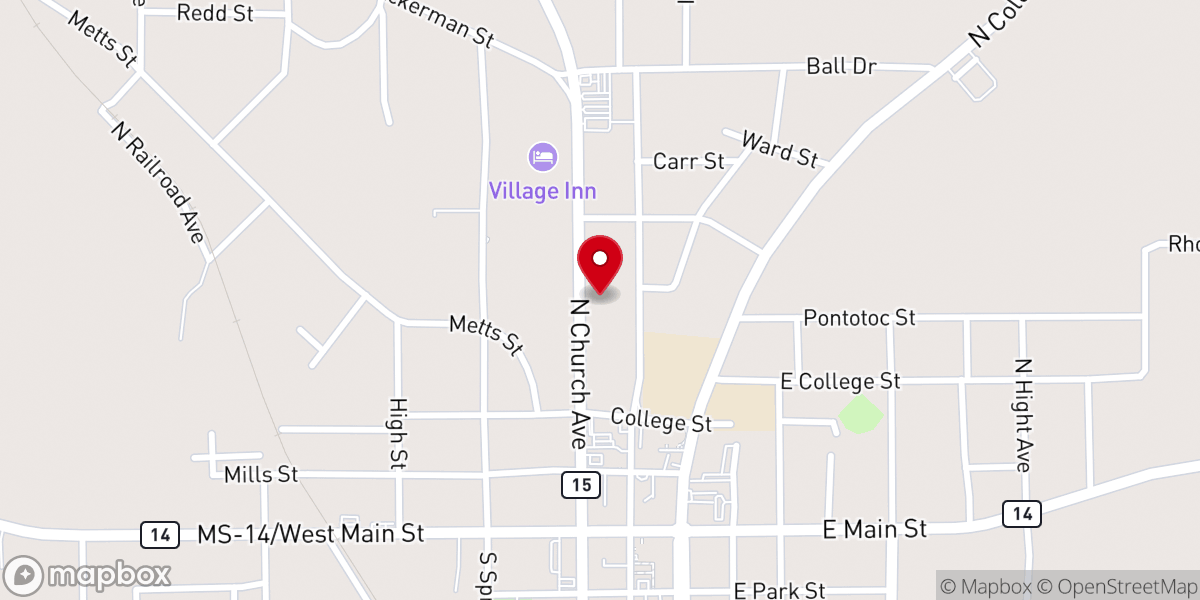 Map showing location of Gregory's Food Mart