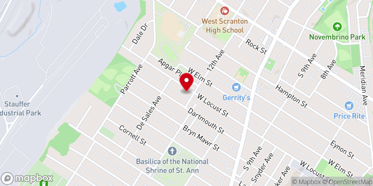 Map showing location of SS. Peter & Paul Catholic Church
