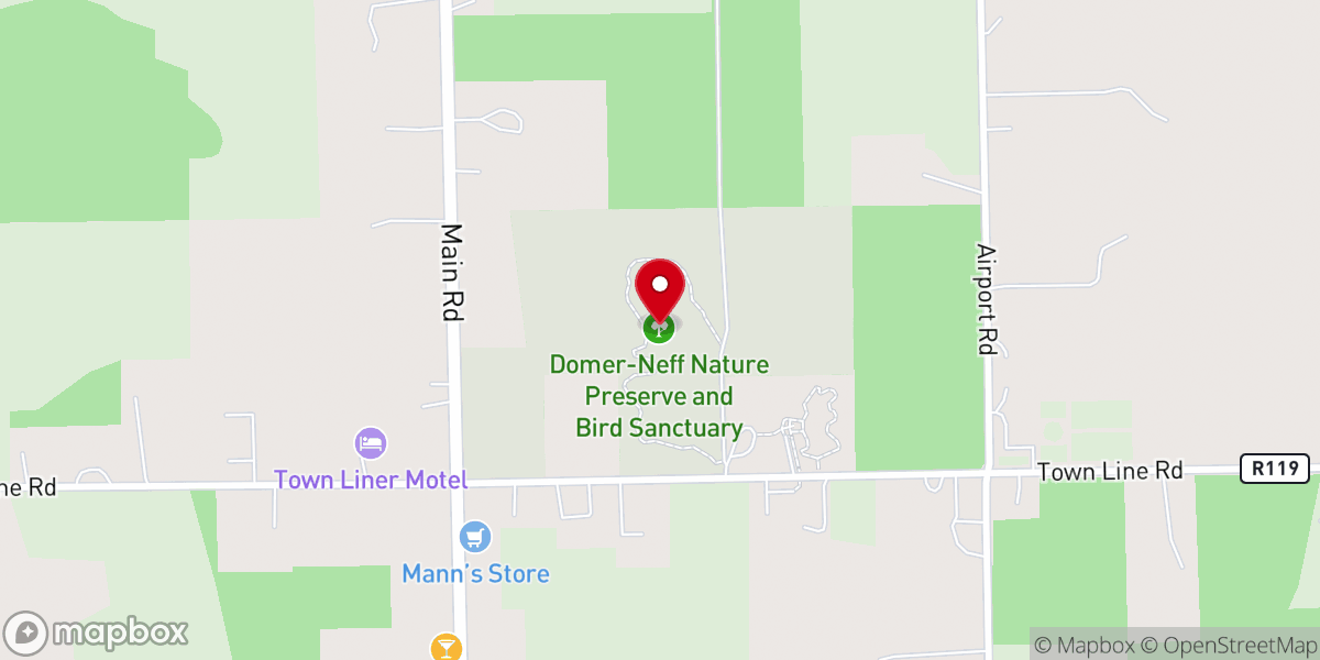 Map showing location of Door County Land Trust - Domer-Neff Nature Preserve and Bird Sanctuary