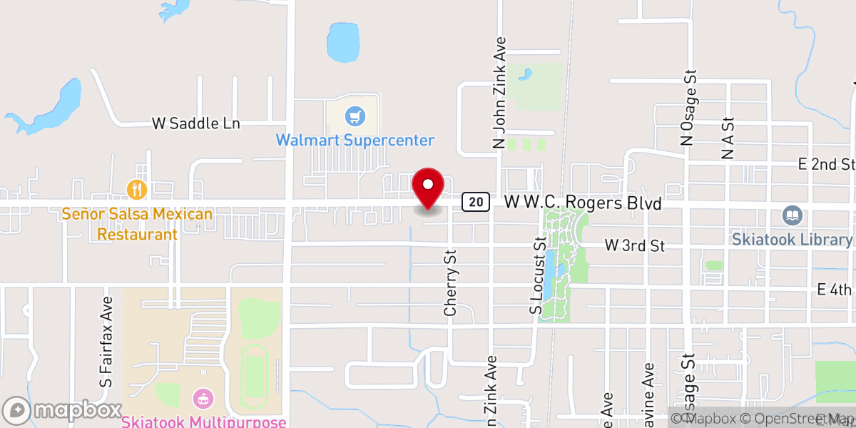 Map showing location of Bull Dog 100 Woodfired Pizza