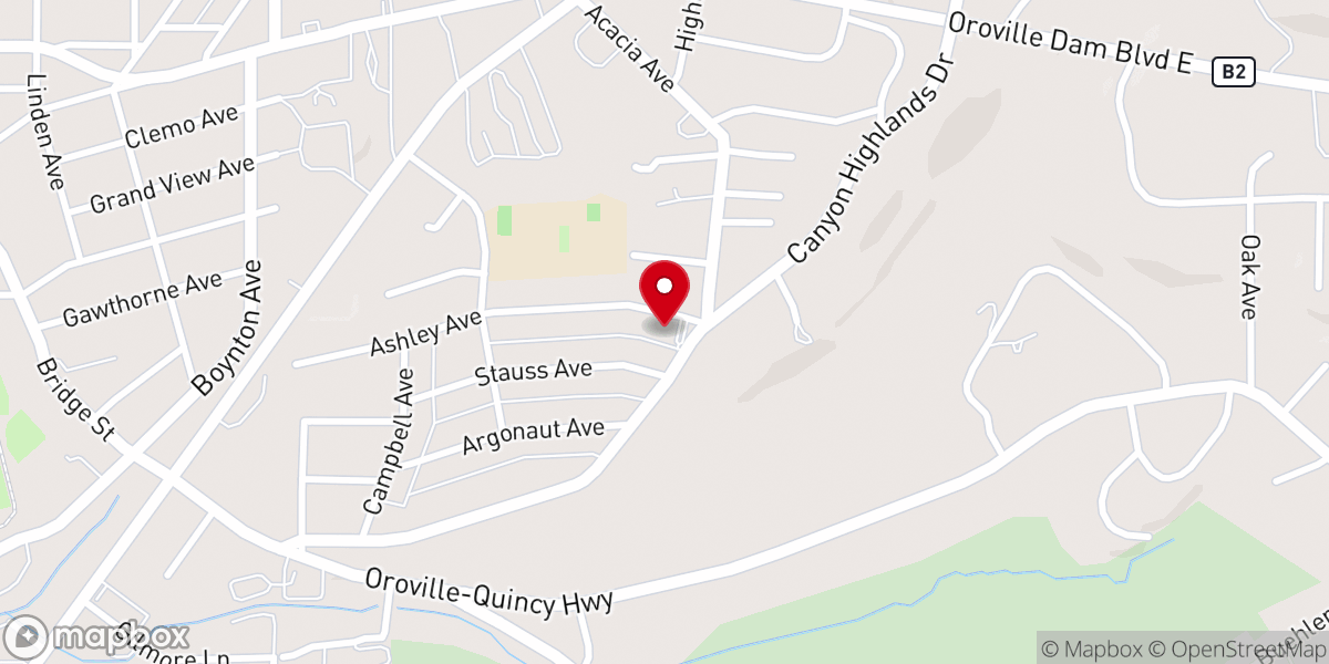 Map showing location of Grace Chapel Oroville Church