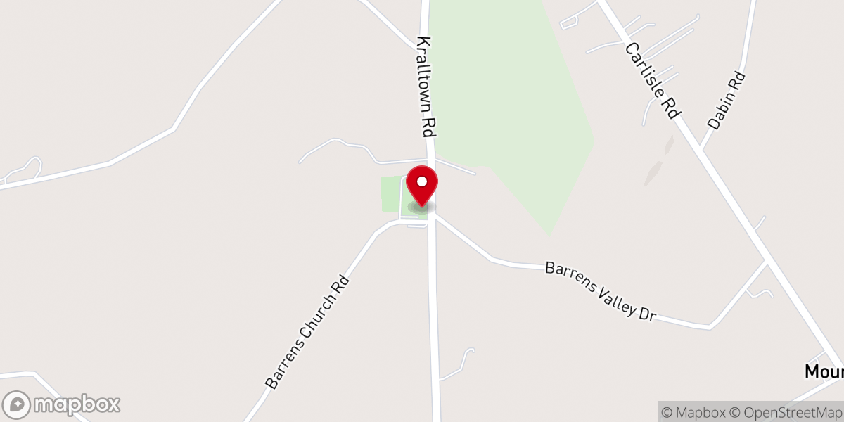 Map showing location of Mountainview Christian Fellowship Church