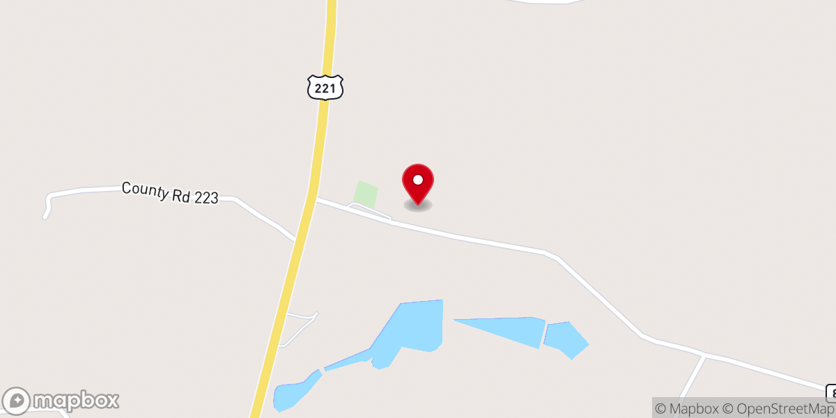Map showing location of Mount Pleasant Church