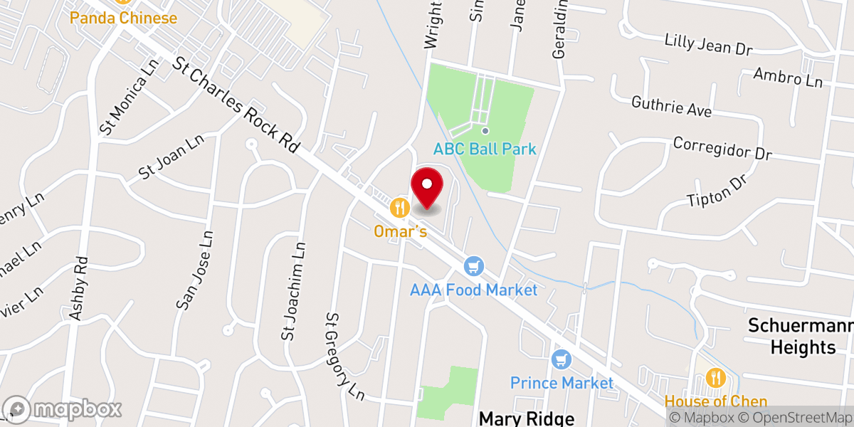 Map showing location of Unity Baptist Church