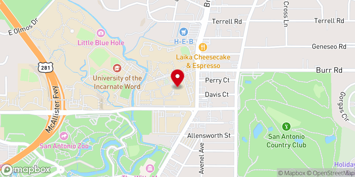Map showing location of Our Lady’s Chapel