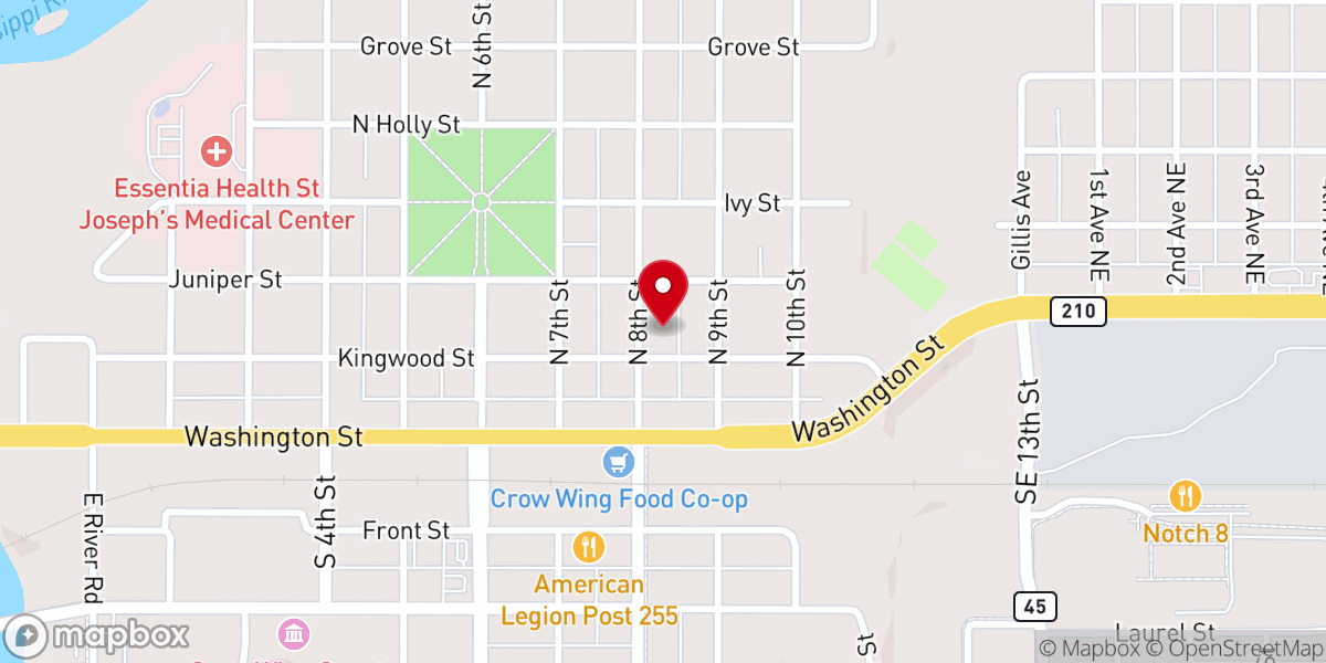 Map showing location of Rejoice Lutheran Church