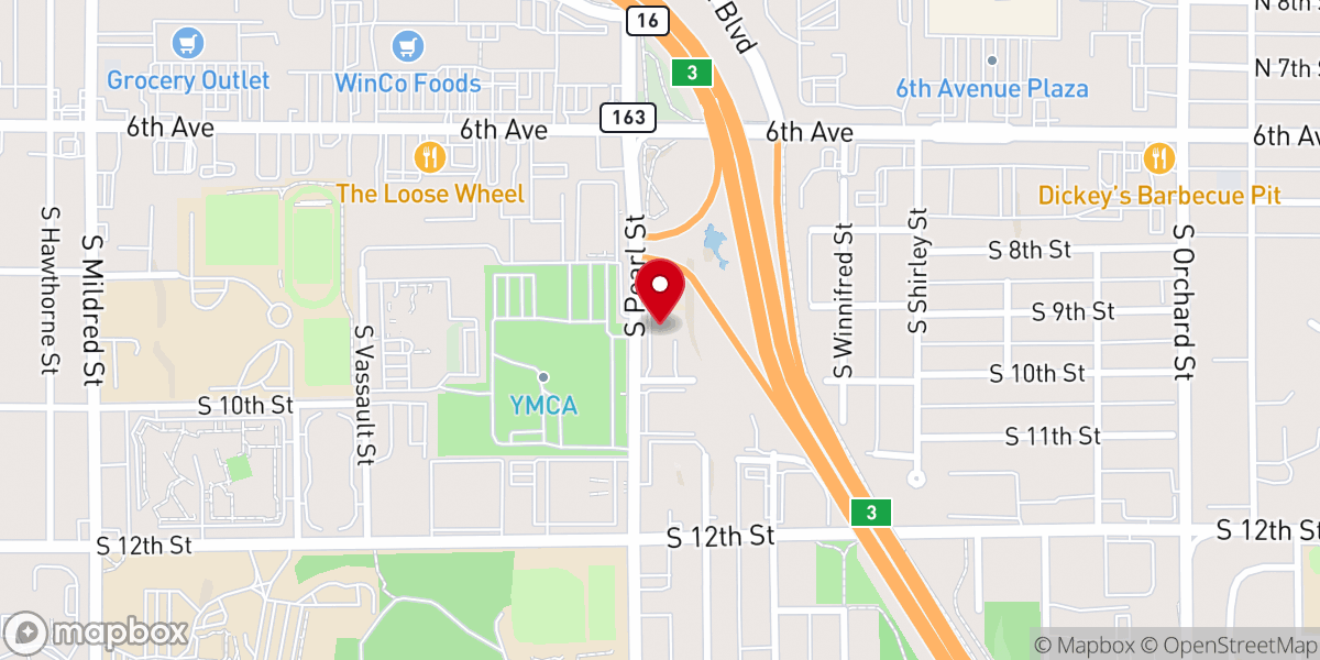 Map showing location of Highland Hill Community Church