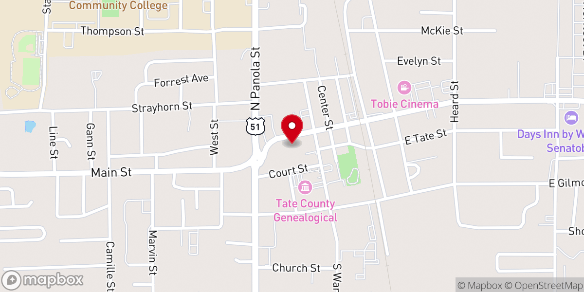 Map showing location of Rock Christian Church