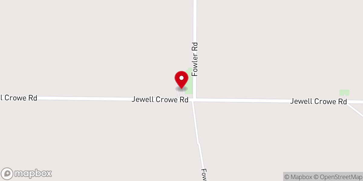Map showing location of Salem Baptist Church
