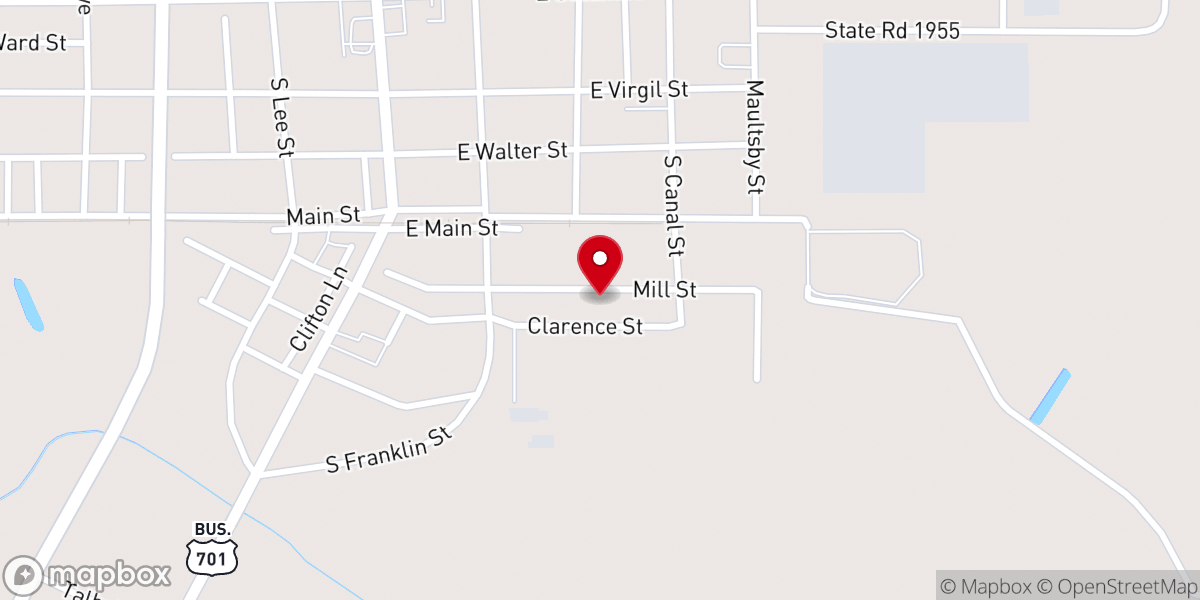 Map showing location of Union Chapel Free Will Baptist