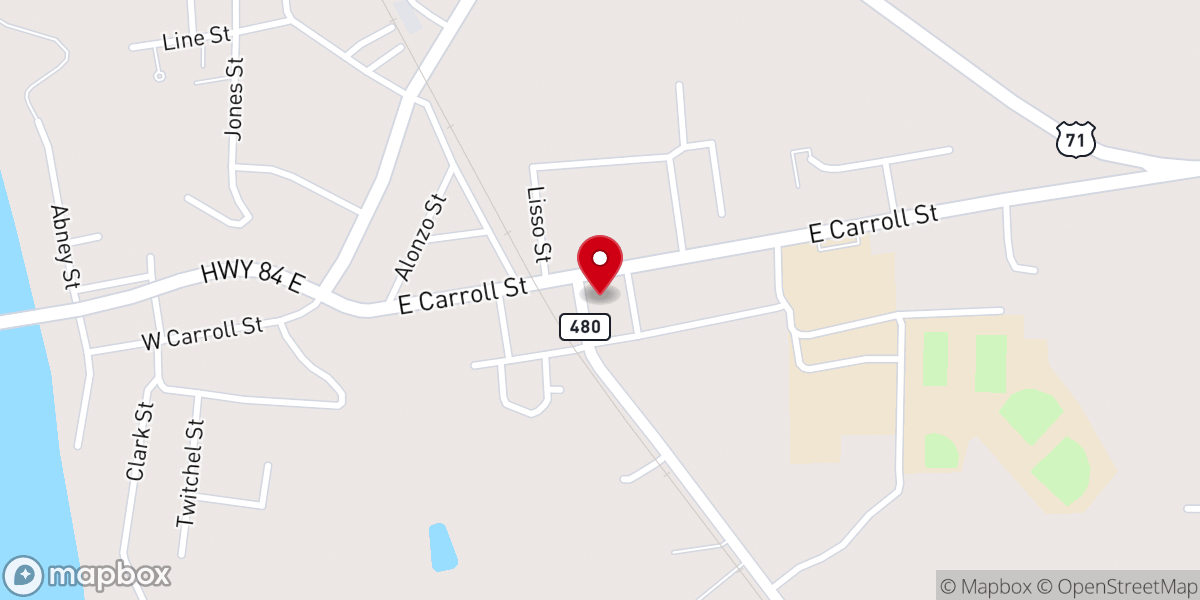 Map showing location of Red River Parish Courthouse