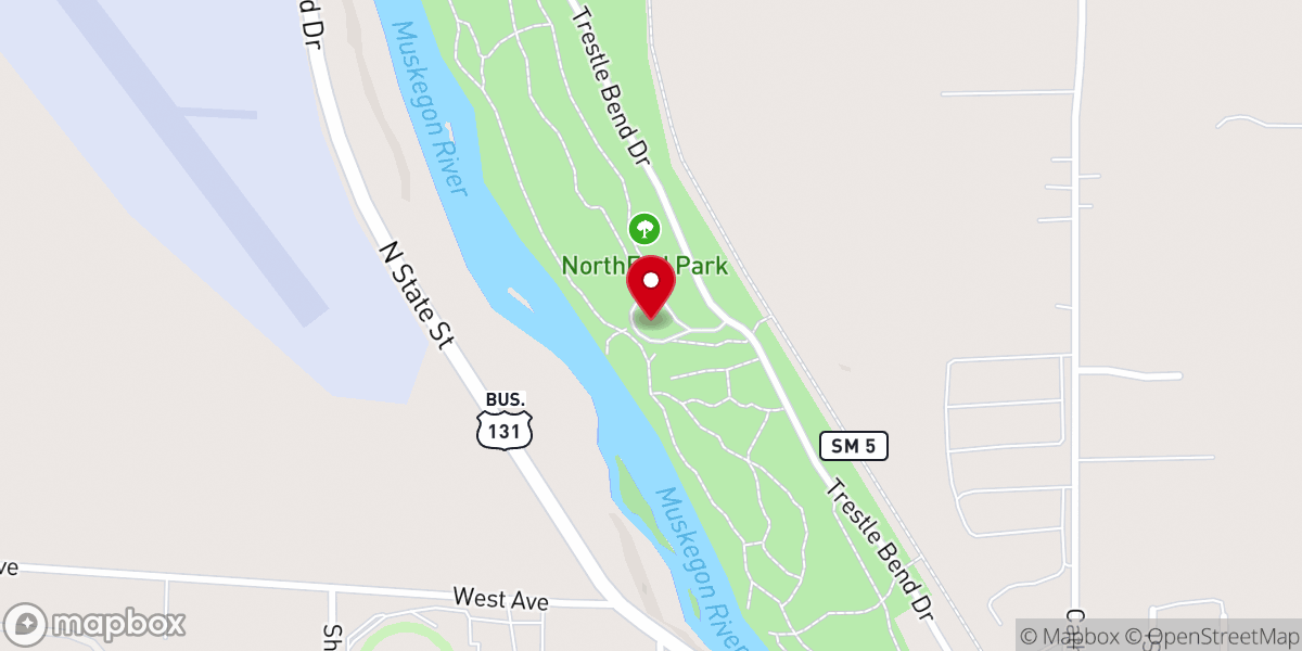 Map showing location of Northend Riverside Park