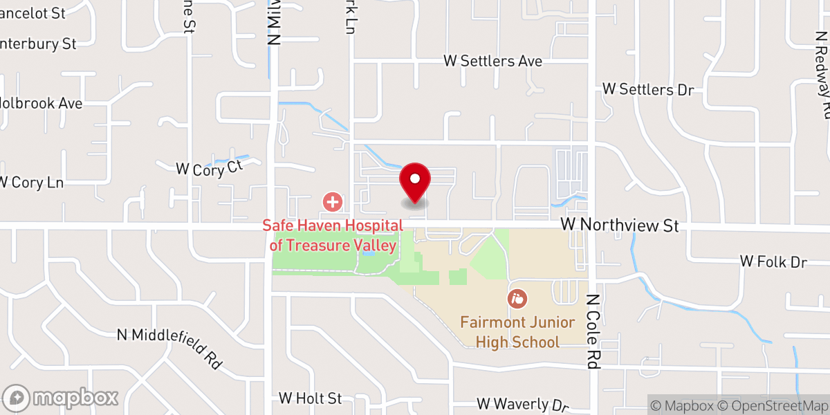 Map showing location of St Mark's Catholic Church