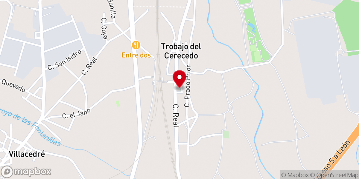 Map showing location of Iglesia de San Pedro
