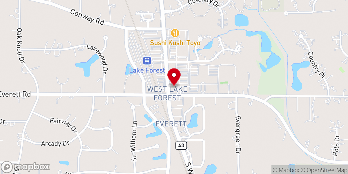 Map showing location of St. Patrick Catholic Church