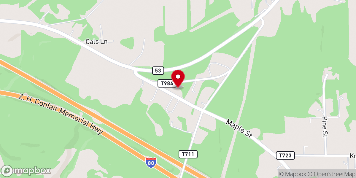 Map showing location of Messiah Baptist Church