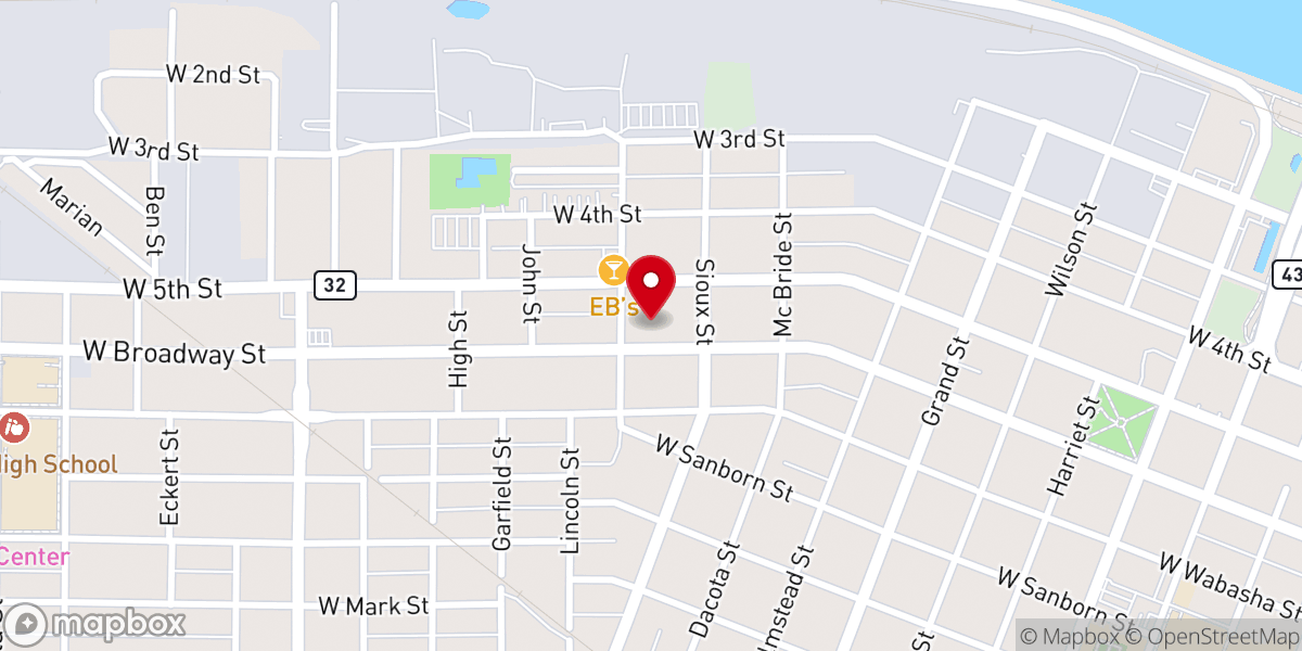 Map showing location of St. Casimir Parish