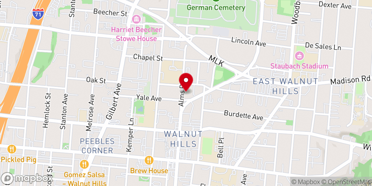 Map showing location of El Bethel Baptist Church