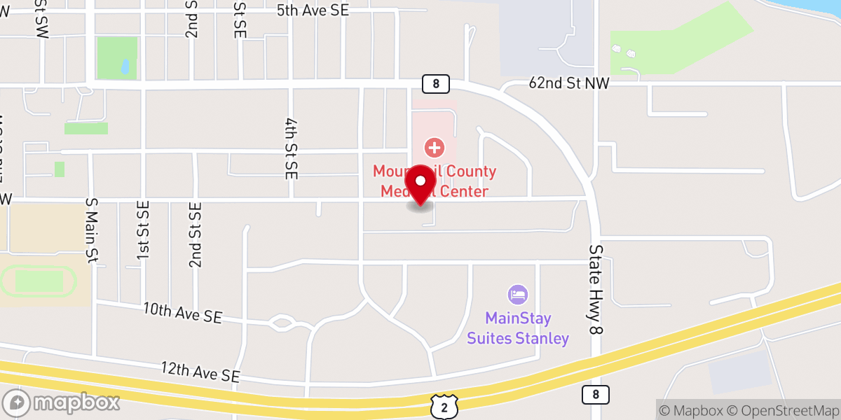 Map showing location of Our Saviors Free Lutheran Church
