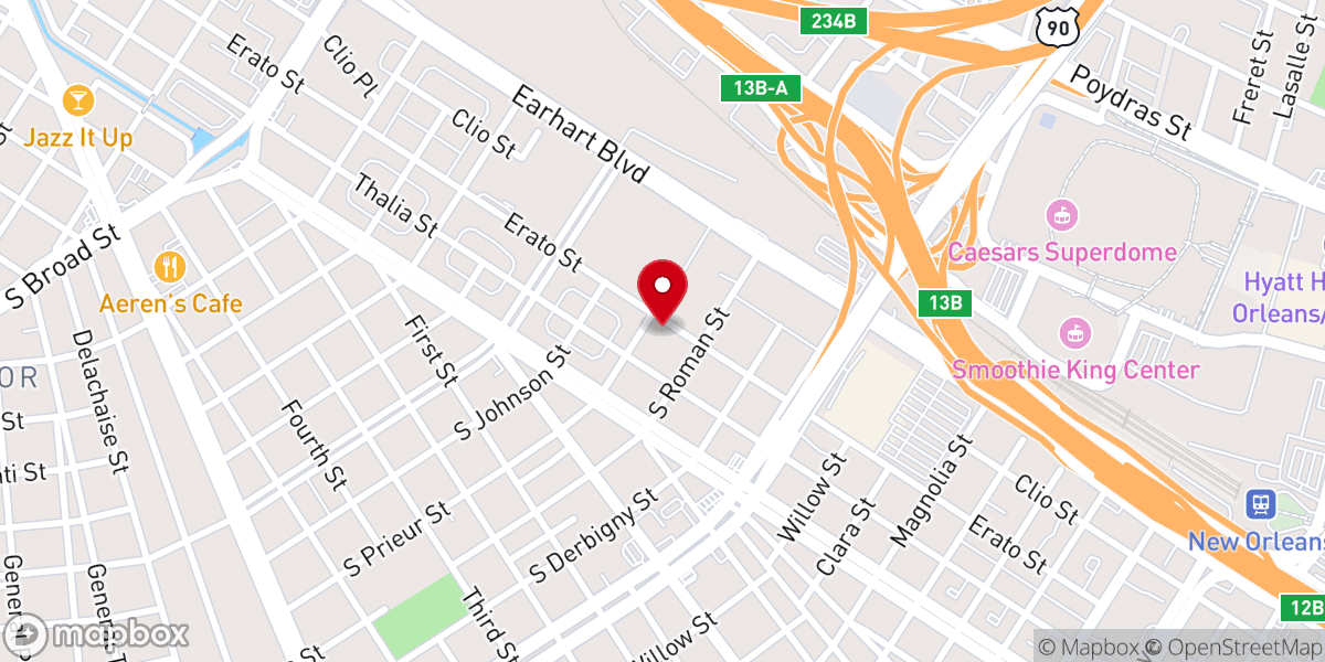 Map showing location of Bethsaida Missionary Baptist Church