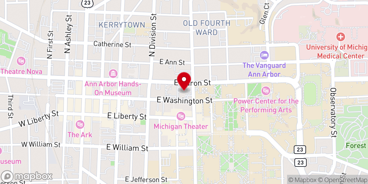 Map showing location of First United Methodist Church