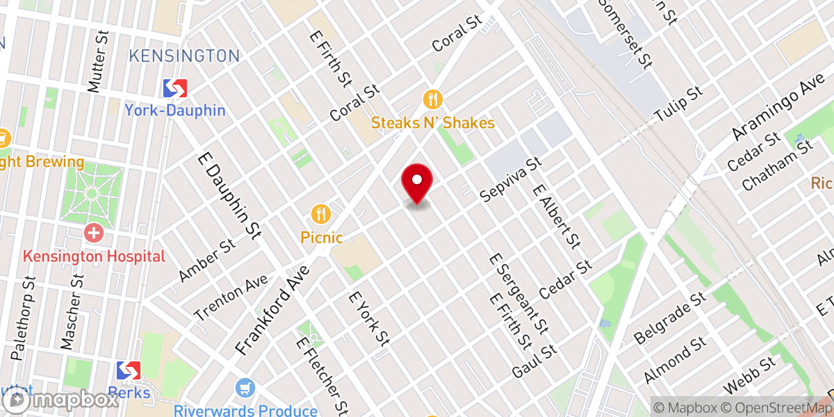 Map showing location of St. Michael's Lutheran Church