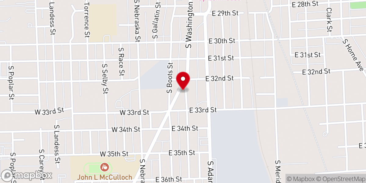 Map showing location of Calvary Missionary Baptist Church