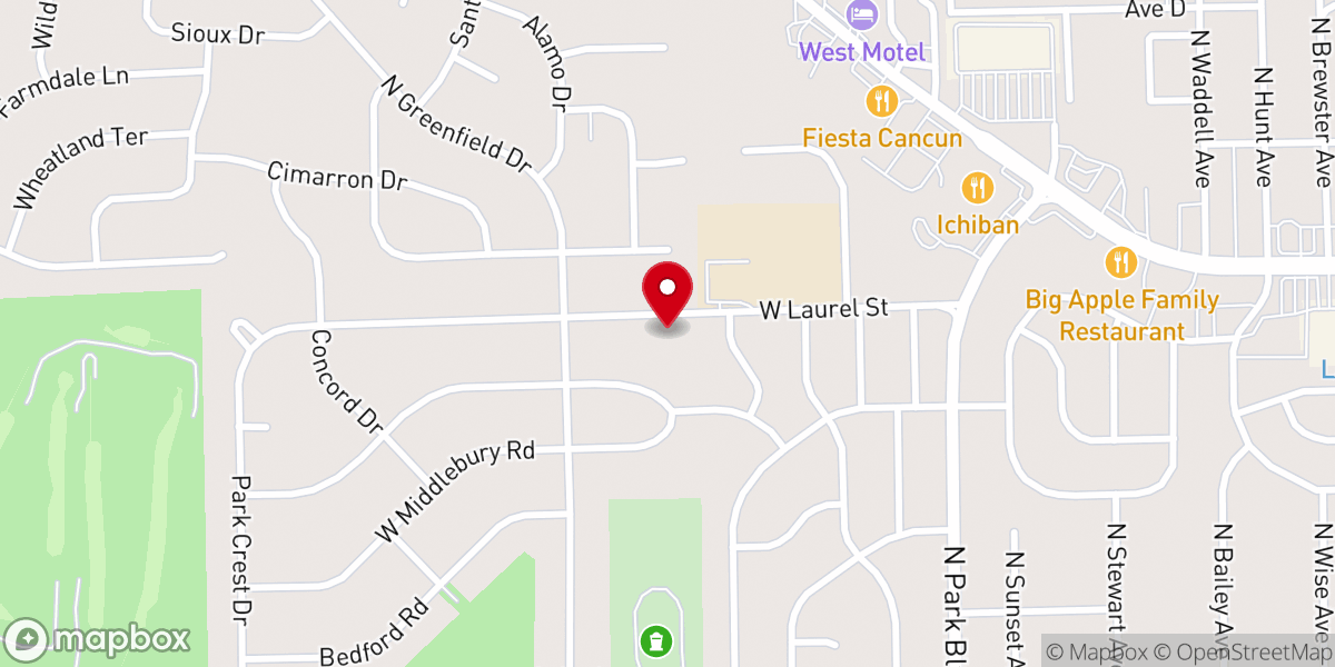 Map showing location of Laurel St Community Church CGGC