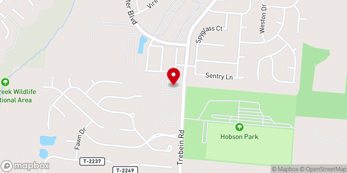 Map showing location of Berean Baptist Temple
