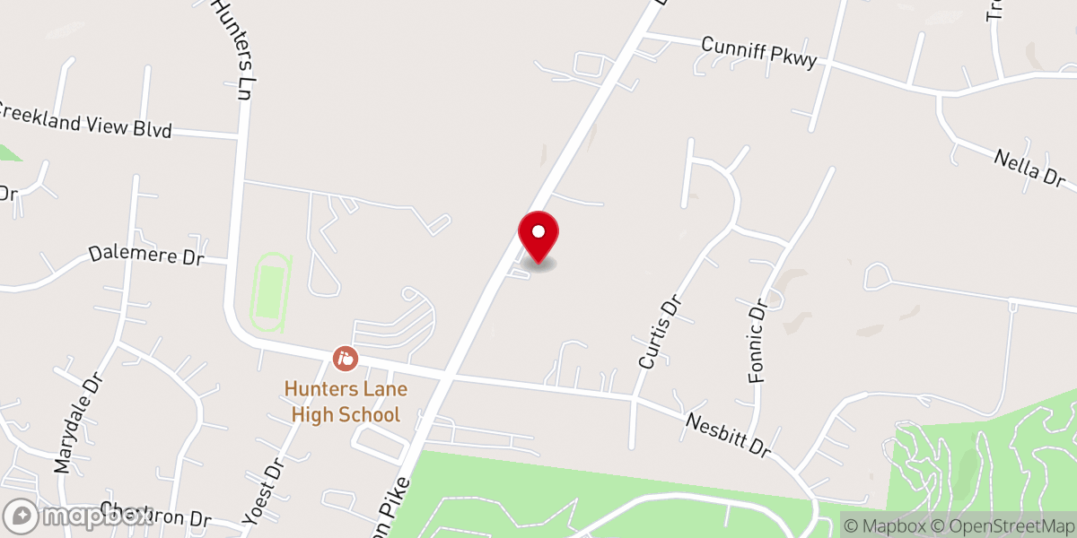 Map showing location of Greater Faith Christian Center