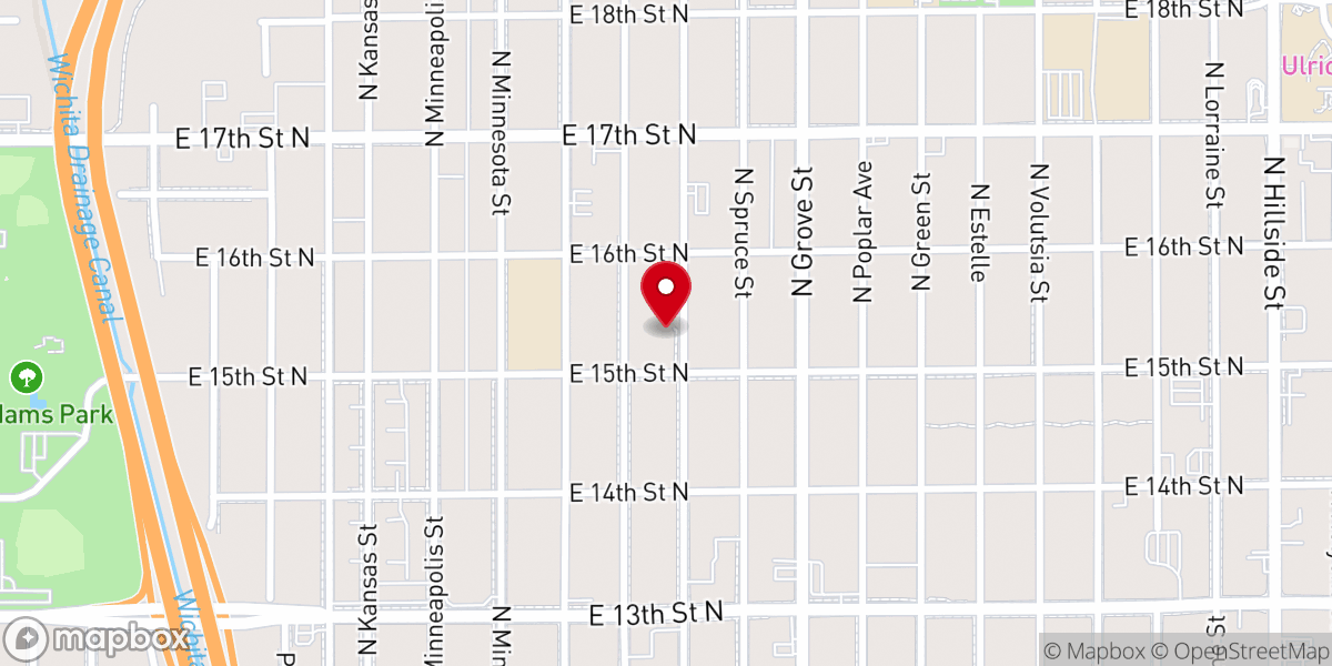 Map showing location of New Jerusalem Baptist Church