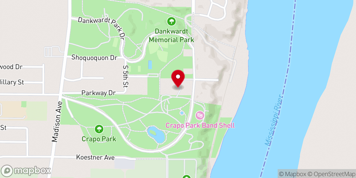 Map showing location of Walnut Street First Baptist Church