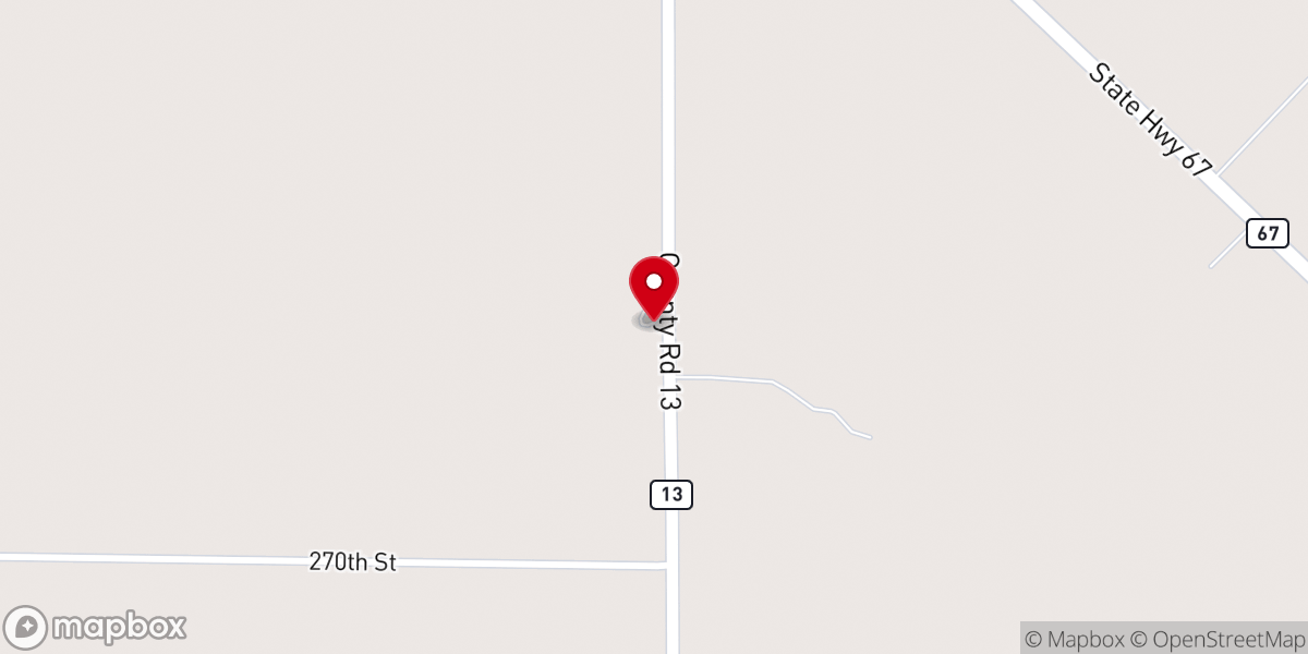 Map showing location of Bethany Lutheran Church