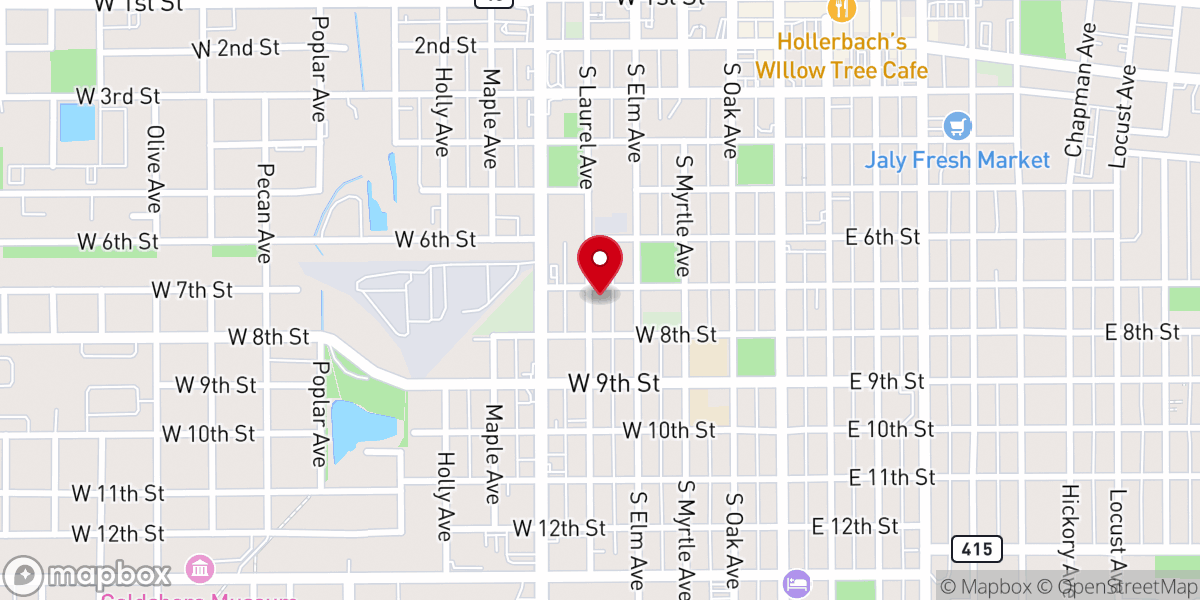 Map showing location of First Shiloh Missionary Baptist