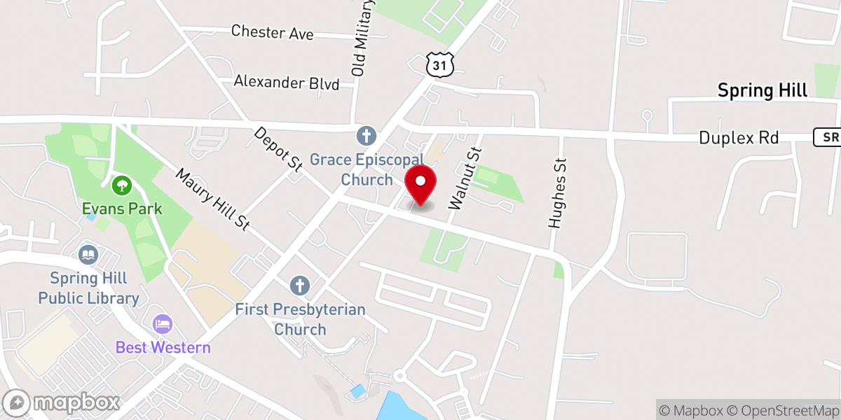 Map showing location of Wesley Chapel United Methodist
